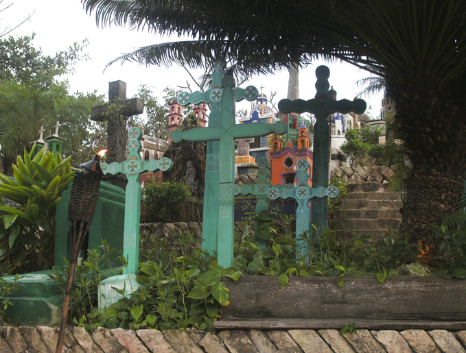 Typical graveyard in México