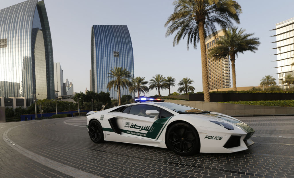 TOPSHOT-UAE-POLICE-LAMBORGHINI