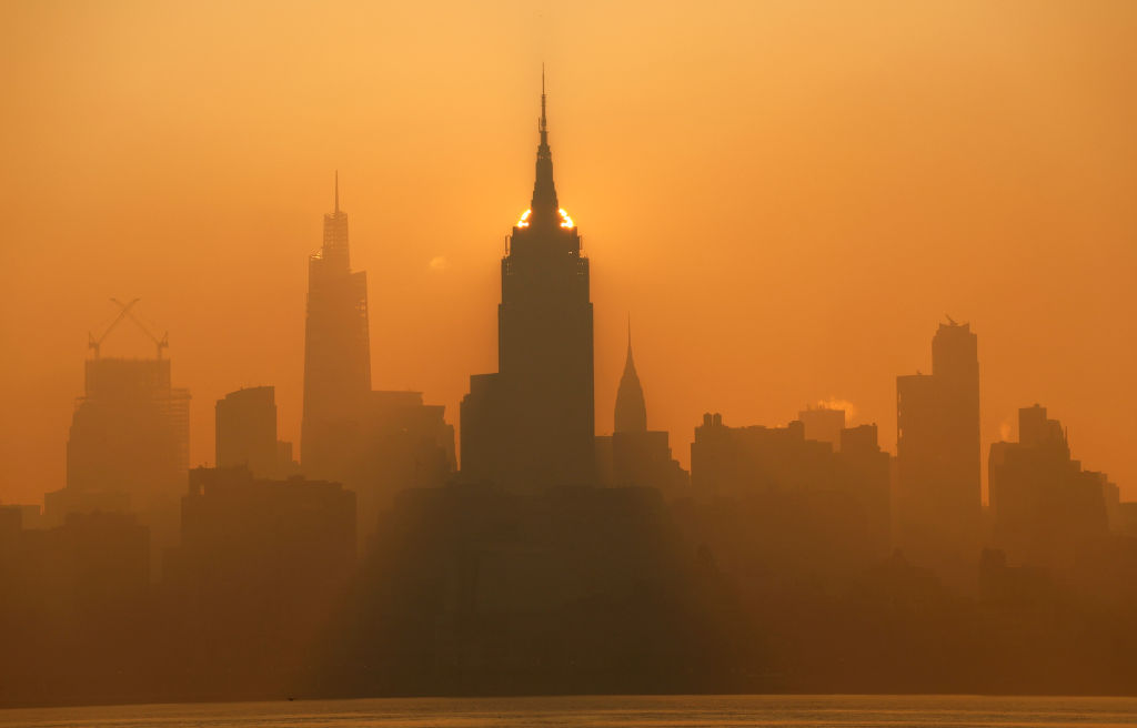 Hazy Sunrise in New York City