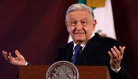 President of Mexico, Andres Manuel Lopez Obrador At Daily News Conference