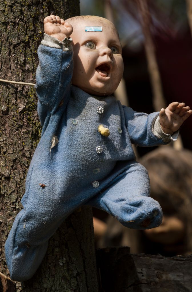 Baby doll, Island of the Dolls, Xochimilco, Mexico City, Mexico