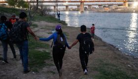 Migrants Attempt To Cross The Rio Grande to Reach the U.S